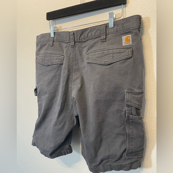 Carhartt Mens Relaxed Plus Gray Grey Utility Streetwear Work Shorts Cargo 40 - Picture 4 of 13